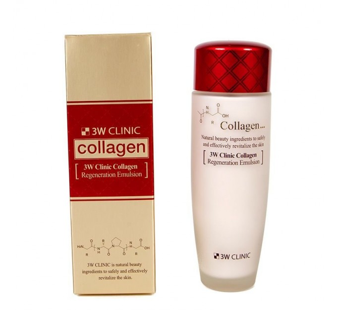 3W Clinic Эмульсия для лица восстанавливающая с коллагеном Collagen Regeneration Emulsion