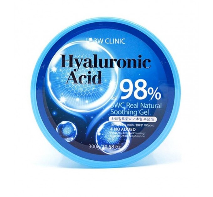 3W Clinic Гель для лица и тела с гиалуроновой кислотой и гидролизованным коллагеном Hyaluronic Acid Real Natural Soothing Gel