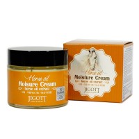 Jigott Крем для лица на основе лошадиного жира Horse Oil Moisture Cream