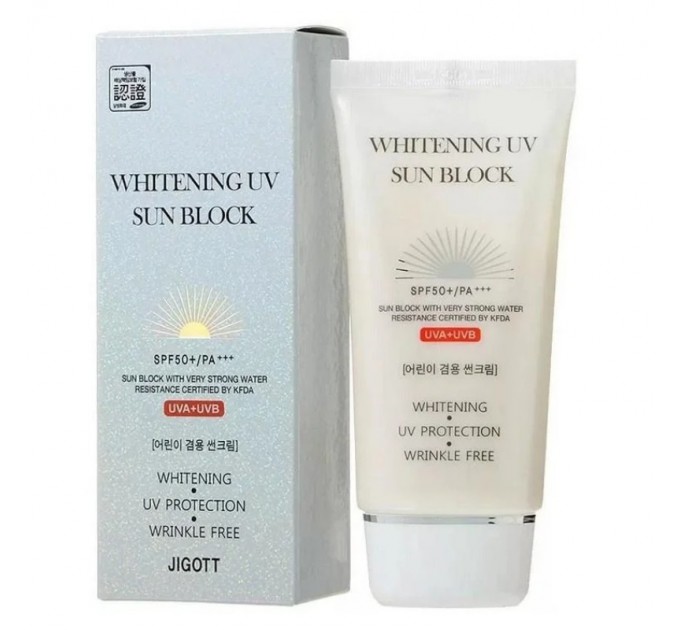 Jigott Крем для лица солнцезащитный Whitening uv sun block SPF50